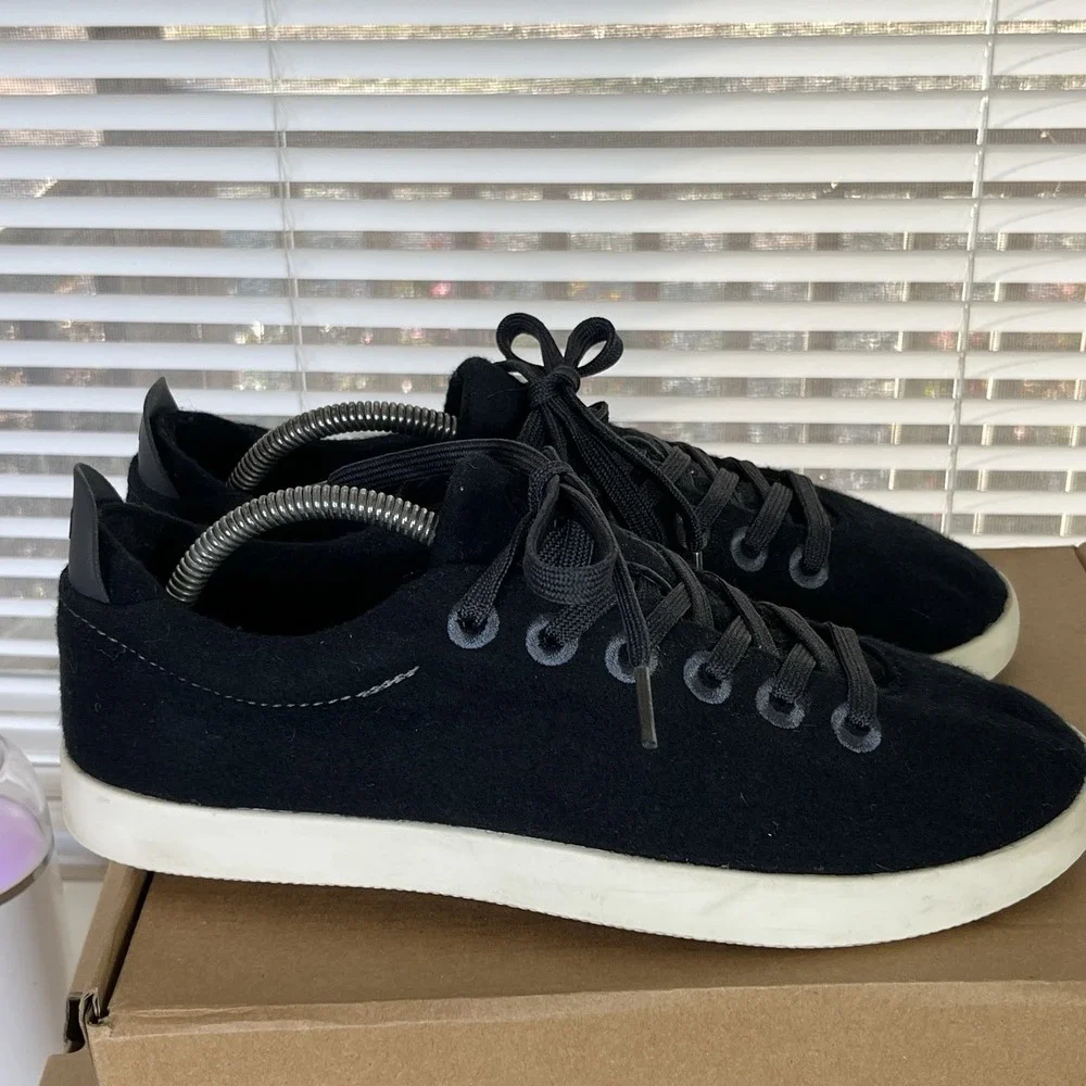 Allbirds Wool‎ Piper WP Women Size 10 Black Lace Up Shoes Sneakers GUC